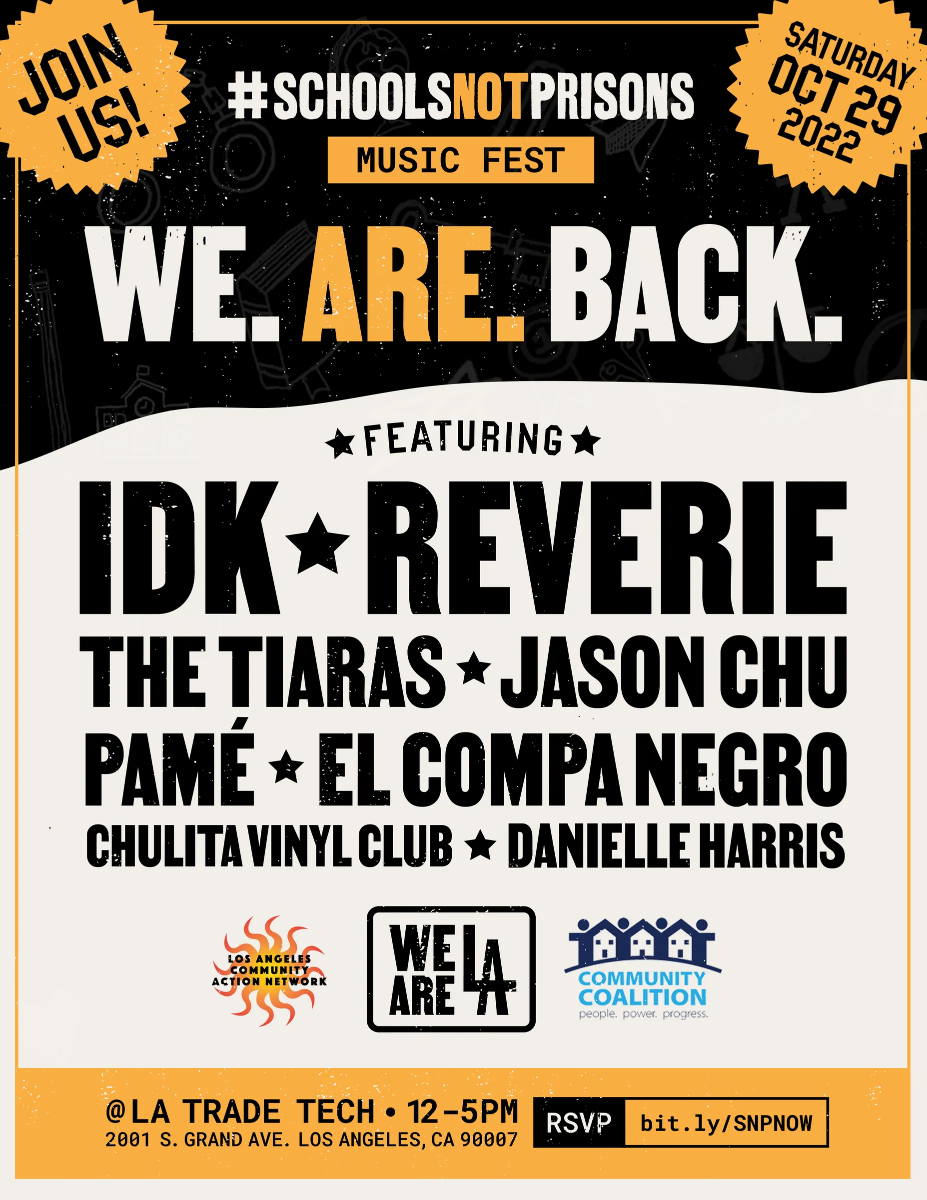 Music festival key art for the LA Trade Tech show, built on the rebuilt identity.